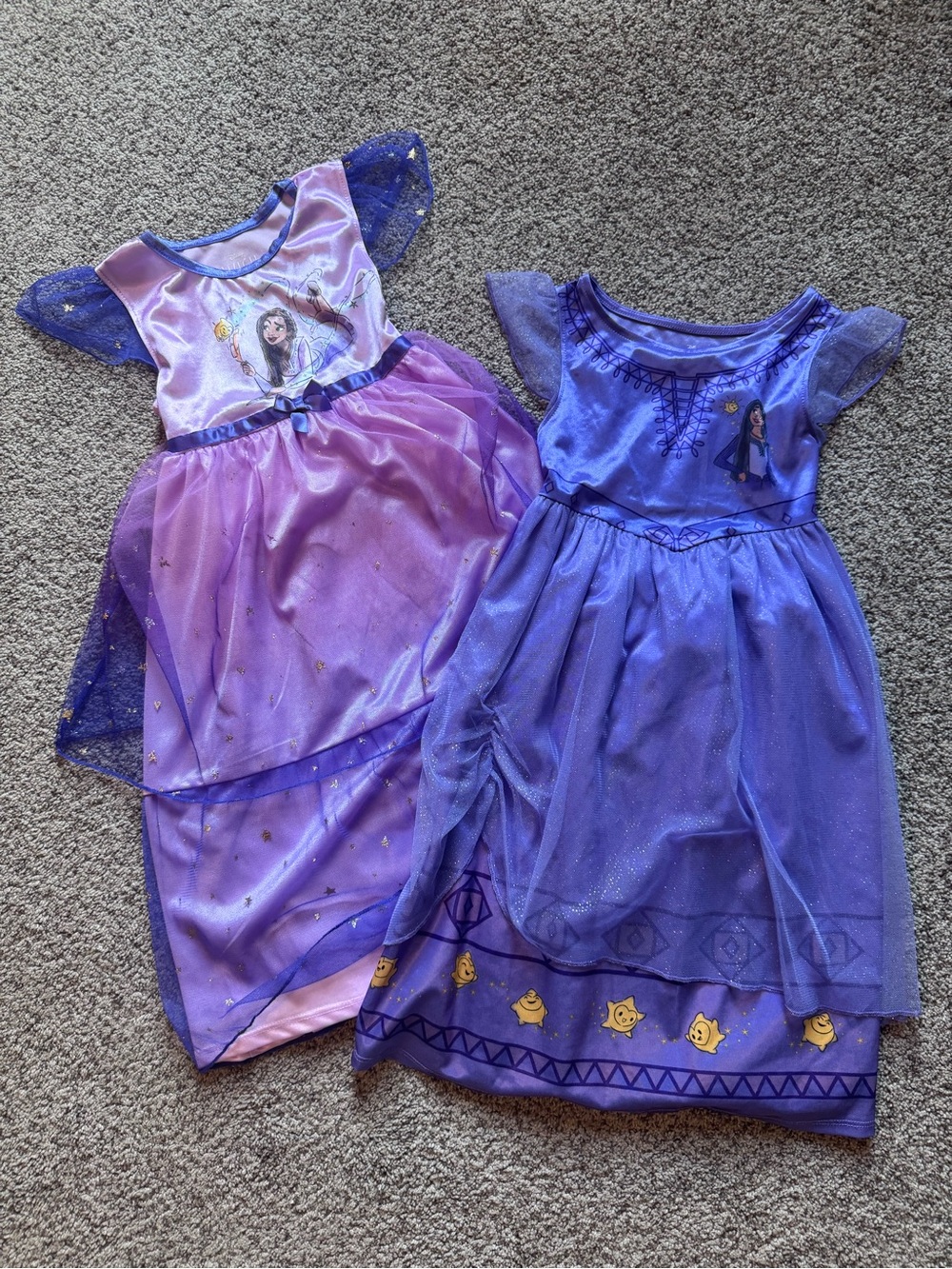 Wish Purple & Lavender Girls Princess Nightgowns Set